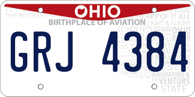 OH license plate GRJ4384