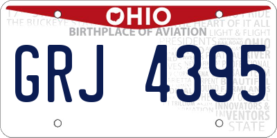 OH license plate GRJ4395