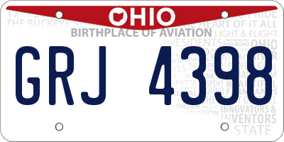 OH license plate GRJ4398