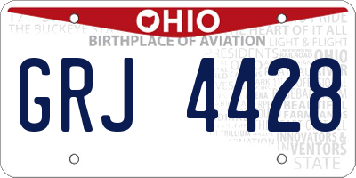 OH license plate GRJ4428