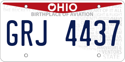 OH license plate GRJ4437