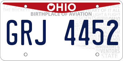 OH license plate GRJ4452