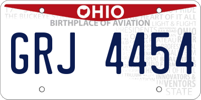 OH license plate GRJ4454