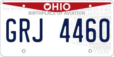 OH license plate GRJ4460