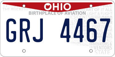 OH license plate GRJ4467