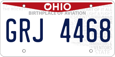 OH license plate GRJ4468