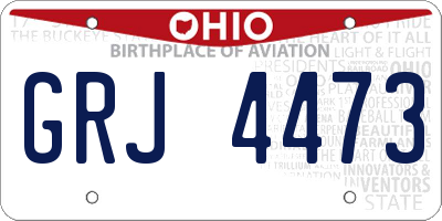 OH license plate GRJ4473