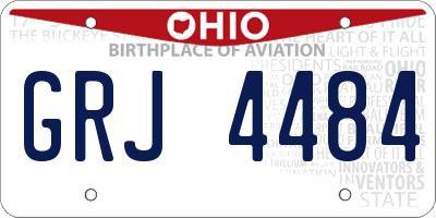 OH license plate GRJ4484