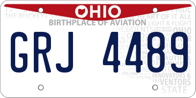 OH license plate GRJ4489