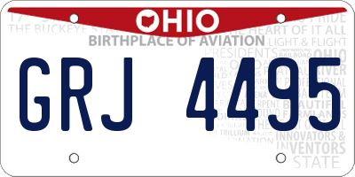 OH license plate GRJ4495