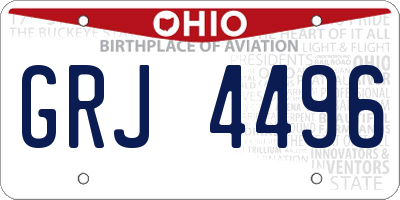 OH license plate GRJ4496