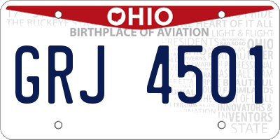 OH license plate GRJ4501