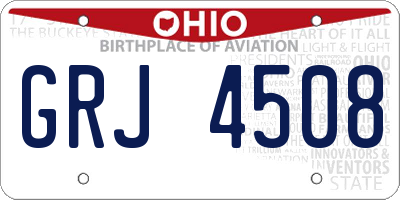 OH license plate GRJ4508