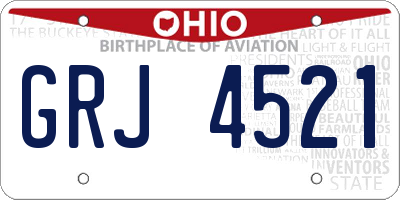 OH license plate GRJ4521