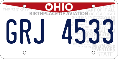 OH license plate GRJ4533