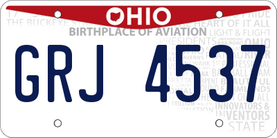 OH license plate GRJ4537