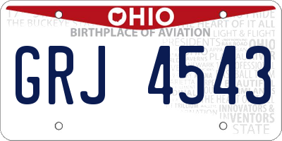 OH license plate GRJ4543