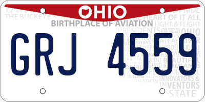 OH license plate GRJ4559