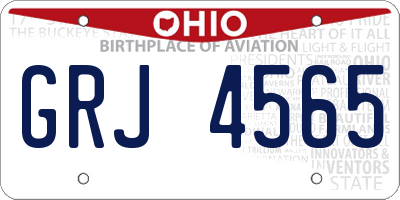OH license plate GRJ4565