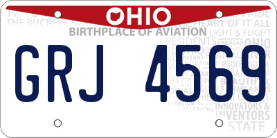 OH license plate GRJ4569