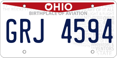 OH license plate GRJ4594