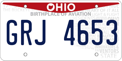 OH license plate GRJ4653