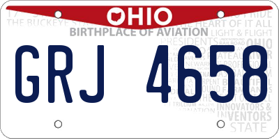 OH license plate GRJ4658