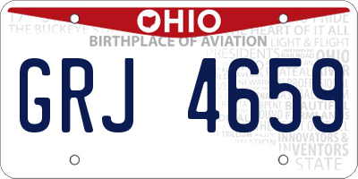 OH license plate GRJ4659