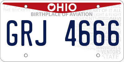 OH license plate GRJ4666