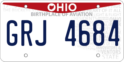 OH license plate GRJ4684