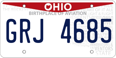 OH license plate GRJ4685