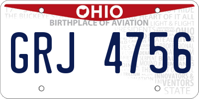 OH license plate GRJ4756