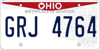 OH license plate GRJ4764