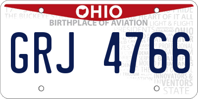 OH license plate GRJ4766