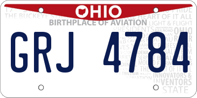 OH license plate GRJ4784