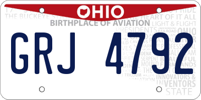 OH license plate GRJ4792
