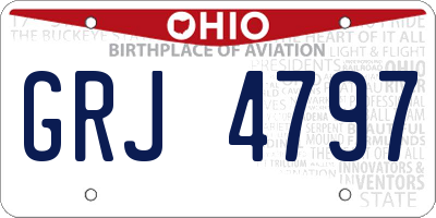 OH license plate GRJ4797