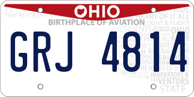 OH license plate GRJ4814