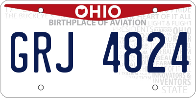 OH license plate GRJ4824