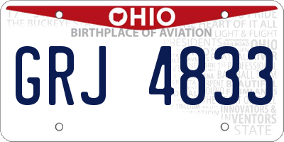 OH license plate GRJ4833