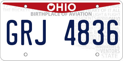 OH license plate GRJ4836