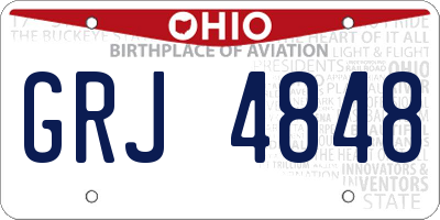 OH license plate GRJ4848