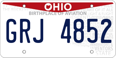 OH license plate GRJ4852