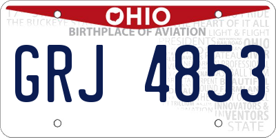 OH license plate GRJ4853