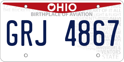 OH license plate GRJ4867