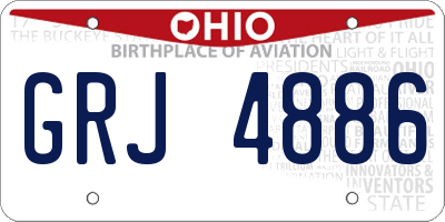 OH license plate GRJ4886