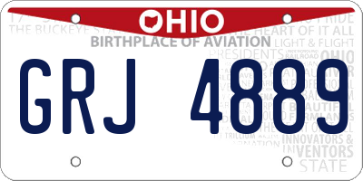 OH license plate GRJ4889