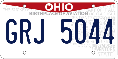 OH license plate GRJ5044