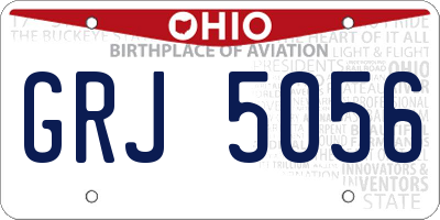 OH license plate GRJ5056