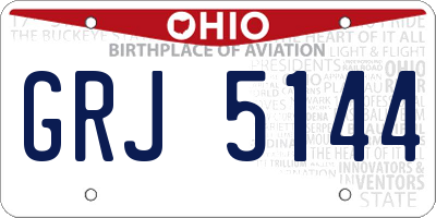 OH license plate GRJ5144